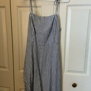 Striped Blue and White Dress